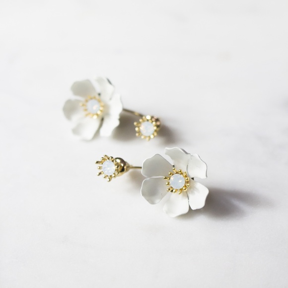 Anthropologie 'Dusk Blossom' Earrings By Zenzii - Picture 4 of 6